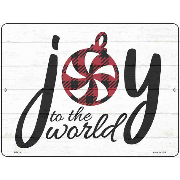 Joy To The World White Wholesale Novelty Metal Parking Sign