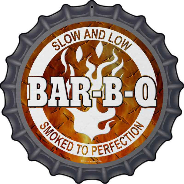 Slow And Low BBQ Wholesale Novelty Metal Bottle Cap Sign