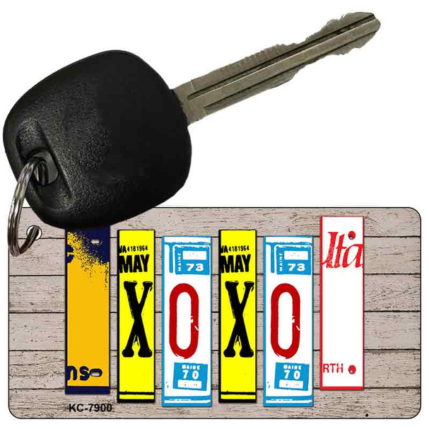 XOXO Wood License Plate Art Wholesale Novelty Key Chain