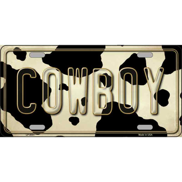 Cowboy Cow Wholesale Metal Novelty License Plate