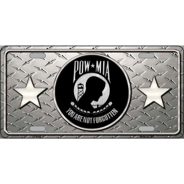 POW MIA Diamond Wholesale Metal Novelty License Plate