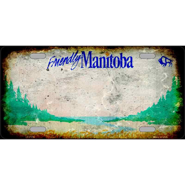 Manitoba Rusty Blank Wholesale Novelty Metal License Plate