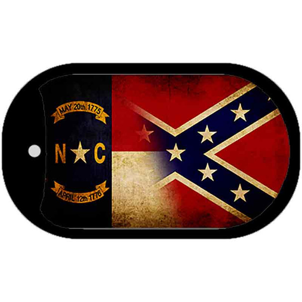 NC | Confederate Flag Wholesale Novelty Metal Dog Tag Necklace