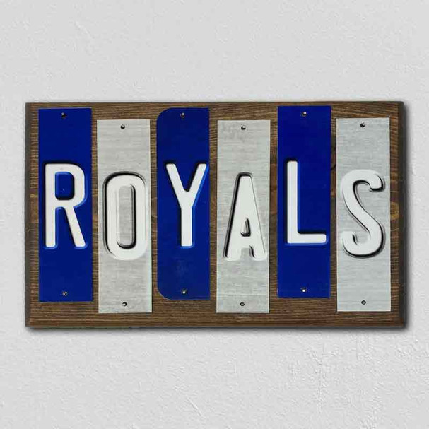Royals Team Colors Baseball Fun Strips Novelty Wood Sign WS-620