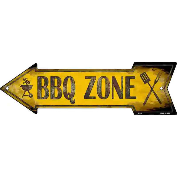 BBQ Zone Left Wholesale Novelty Metal Arrow Sign