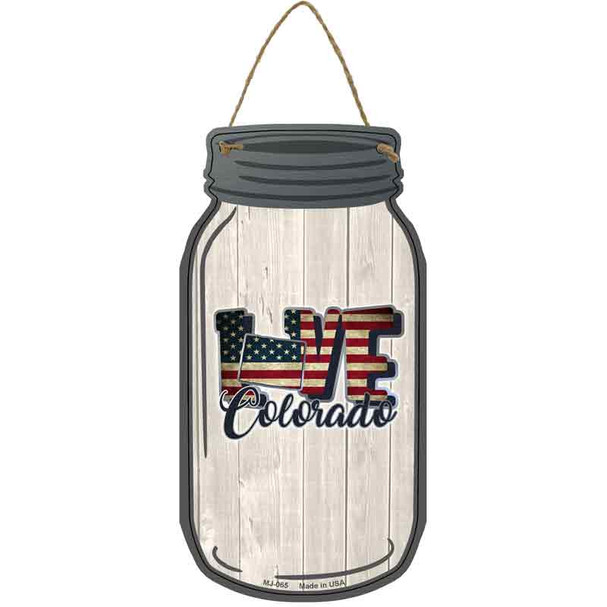 Love Colorado Silhouette Wholesale Novelty Metal Mason Jar Sign