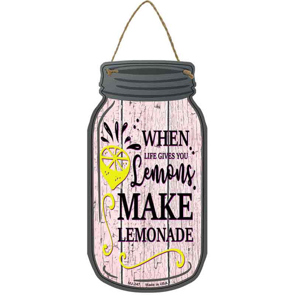 Lemons Make Lemonade Wholesale Novelty Metal Mason Jar Sign