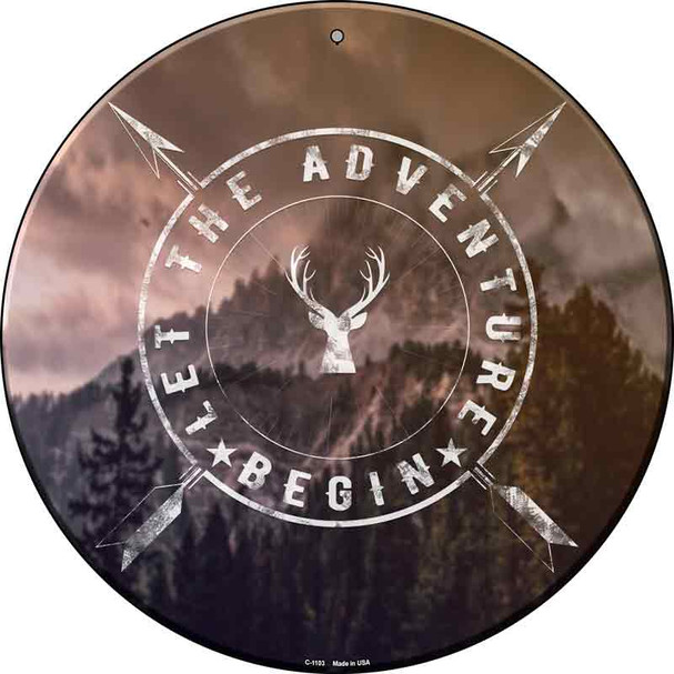 Let The Adventure Begin Wholesale Novelty Metal Circle Sign