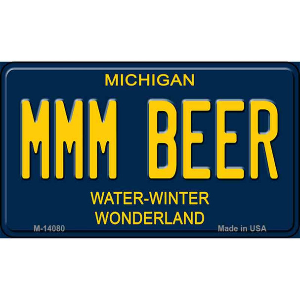 Mmm Beer Michigan Blue Wholesale Novelty Magnet