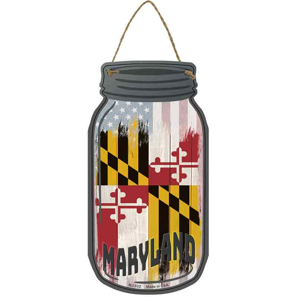 Maryland | USA Flag Wholesale Novelty Metal Mason Jar Sign