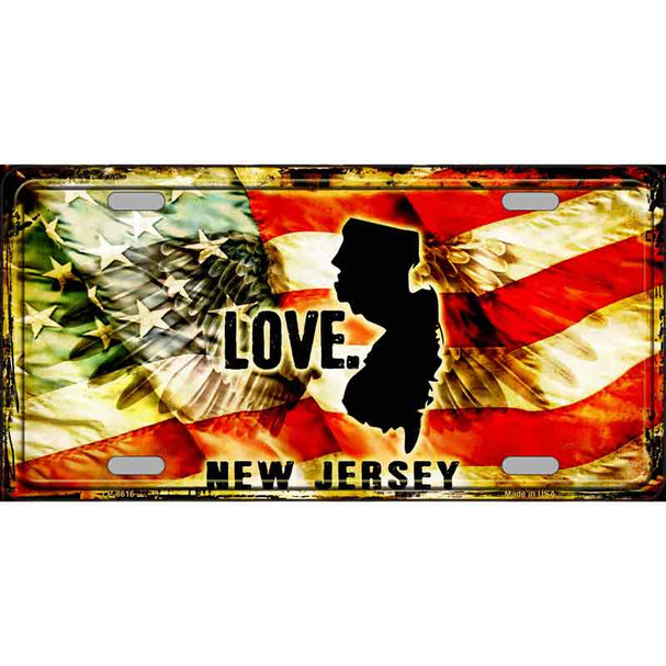 New Jersey Love Wholesale Metal Novelty License Plate