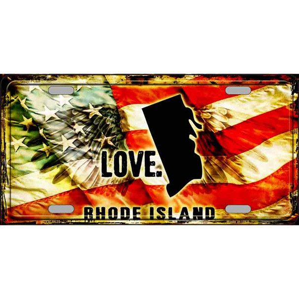 Rhode Island Love Wholesale Metal Novelty License Plate