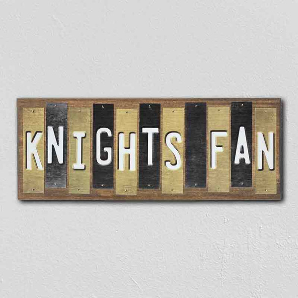 Knights Fan Team Colors College Fun Strips Wholesale Novelty Wood Sign WS-875