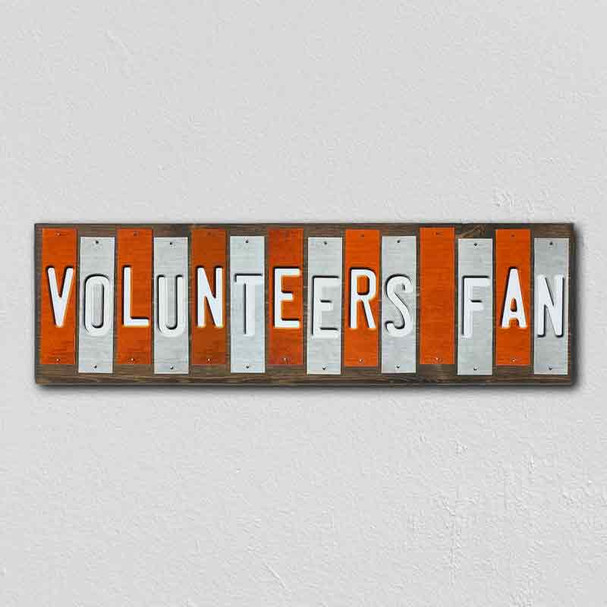 Volunteers Fan Team Colors College Fun Strips Wholesale Novelty Wood Sign WS-931