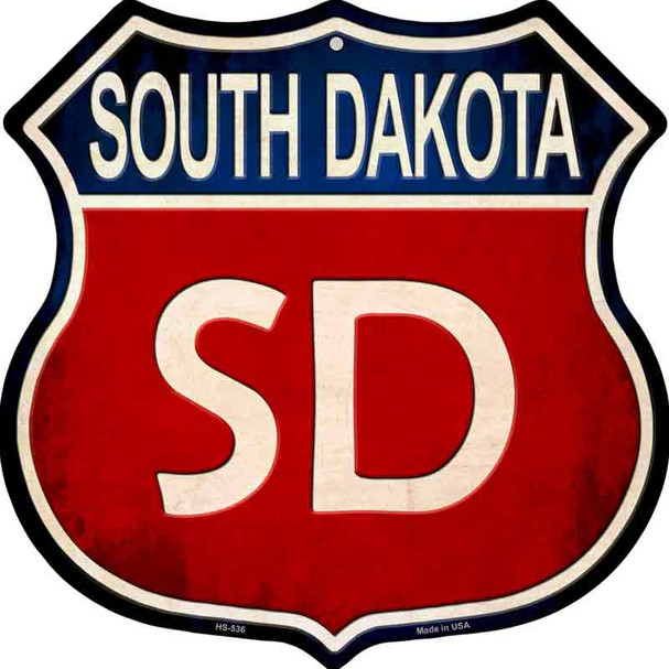 South Dakota Wholesale Metal Novelty Highway Shield