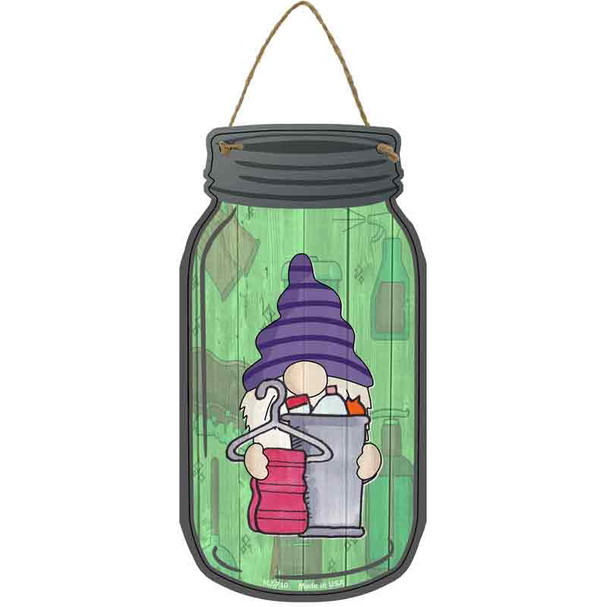 Gnome With Towel Wholesale Novelty Metal Mason Jar Sign