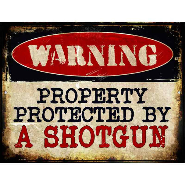 A Shotgun Wholesale Metal Novelty Parking Sign