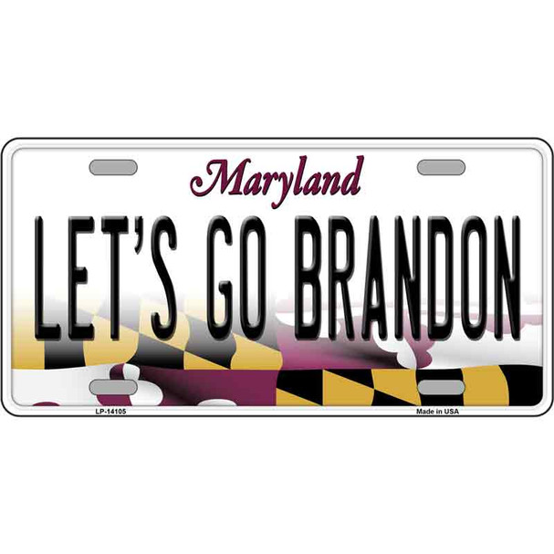 Lets Go Brandon MD Wholesale Novelty Metal License Plate