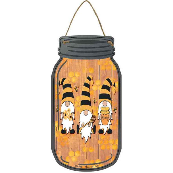 Three Honey Gnomes Wholesale Novelty Metal Mason Jar Sign