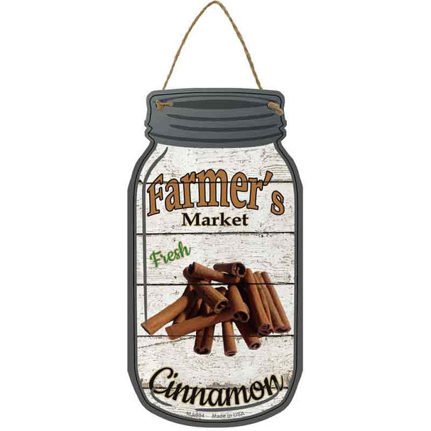 Cinnamon Farmers Market Wholesale Novelty Metal Mason Jar Sign