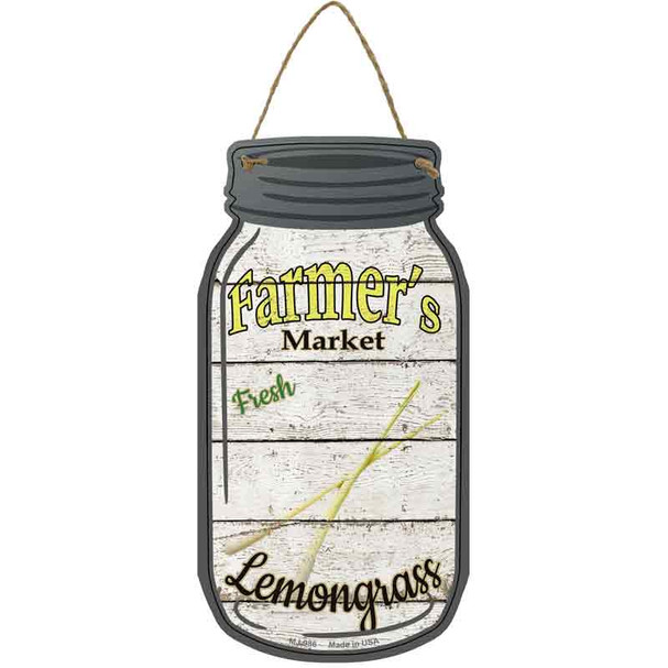 Lemongrass Farmers Market Wholesale Novelty Metal Mason Jar Sign