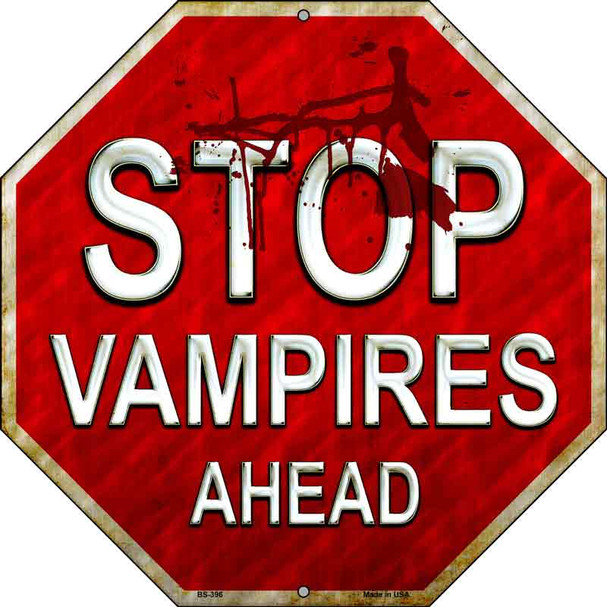 Stop Vampires Ahead Wholesale Metal Novelty Stop Sign