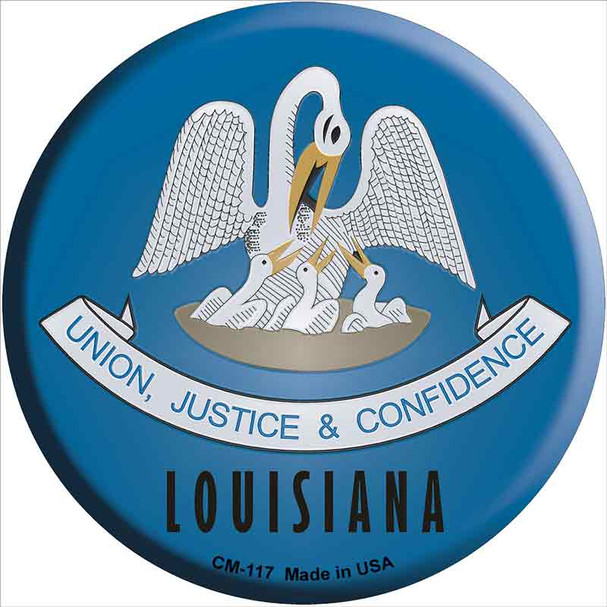 Louisiana State Flag Wholesale Novelty Circle Coaster Set of 4