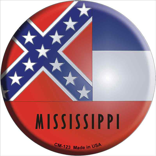 Mississippi State Flag Wholesale Novelty Circle Coaster Set of 4