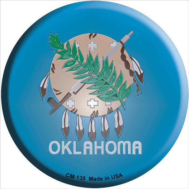 Oklahoma State Flag Wholesale Novelty Circle Coaster Set of 4