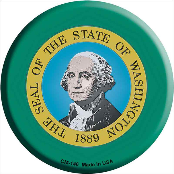 Washington State Flag Wholesale Novelty Circle Coaster Set of 4
