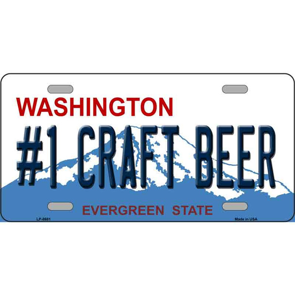 No 1 Craft Beer Washington Wholesale Metal Novelty License Plate