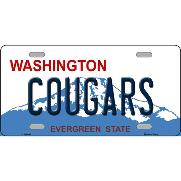 Cougars Washington Wholesale Metal Novelty License Plate