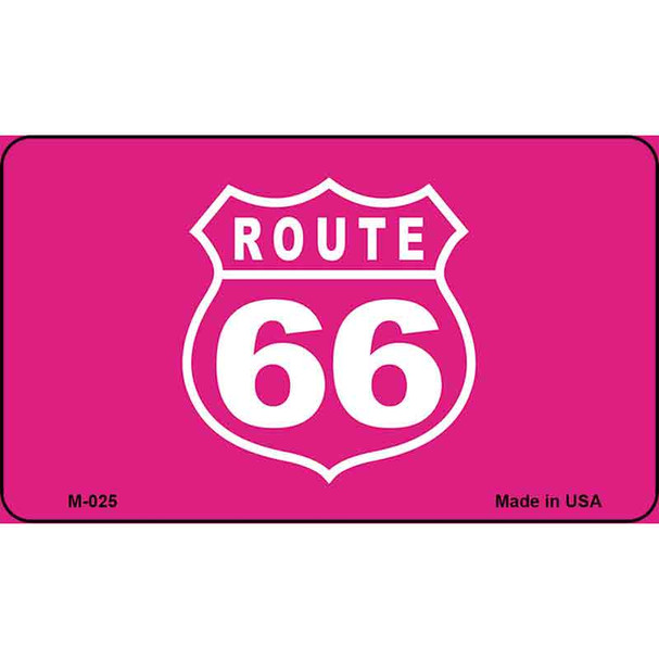 Route 66 Shield Pink Wholesale Novelty Metal Magnet
