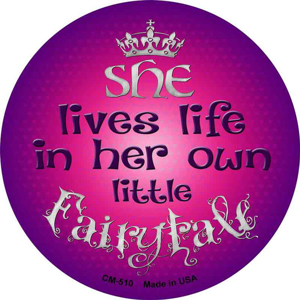 Lives In Own Fairytale Wholesale Novelty Circle Coaster Set of 4