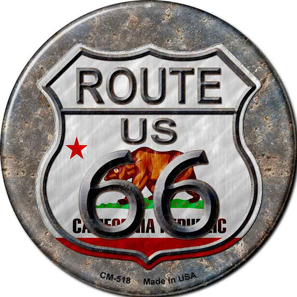 California Route 66 Wholesale Novelty Circle Coaster Set of 4