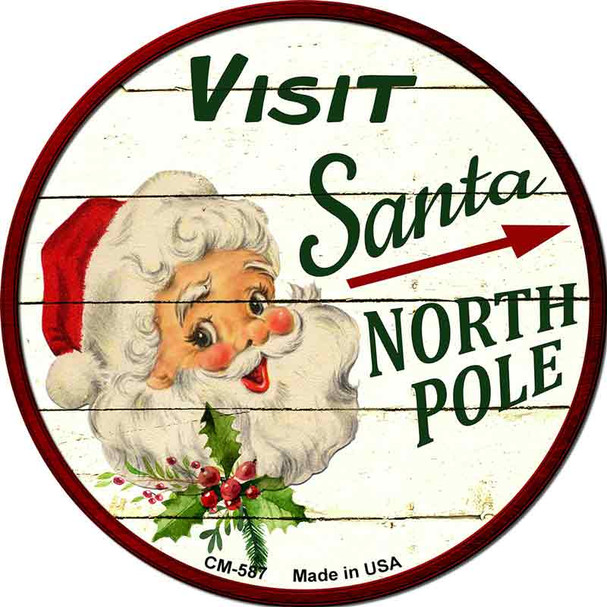 Visit Santa Wholesale Novelty Circle Coaster Set of 4