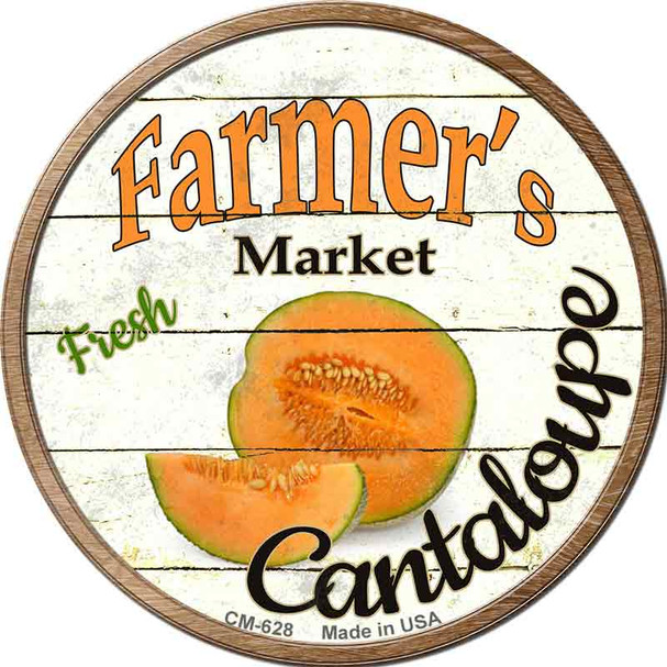 Farmers Market Cantaloupe Wholesale Novelty Circle Coaster Set of 4