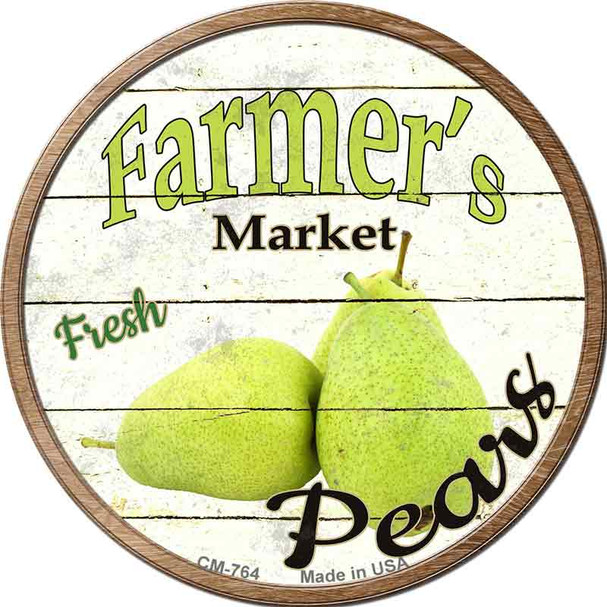 Farmers Market Pears Wholesale Novelty Circle Coaster Set of 4