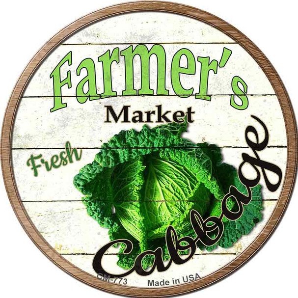 Farmers Market Cabbage Wholesale Novelty Circle Coaster Set of 4