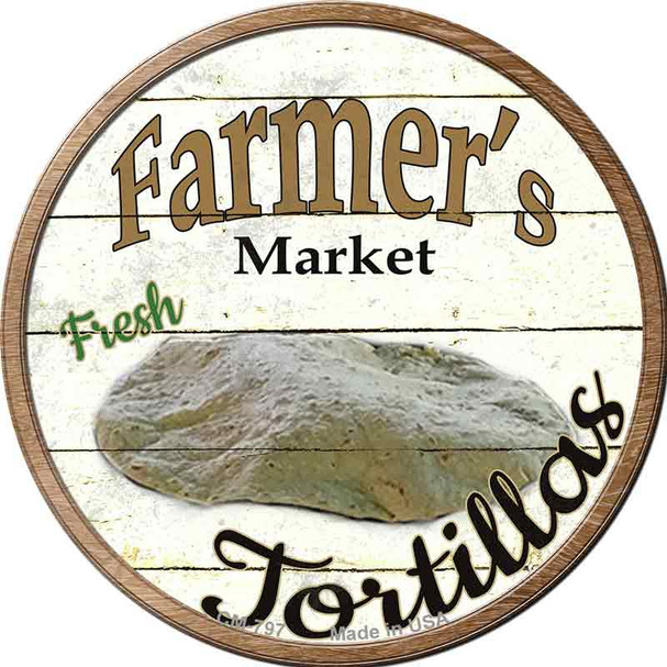 Farmers Market Tortillas  Wholesale Novelty Circle Coaster Set of 4