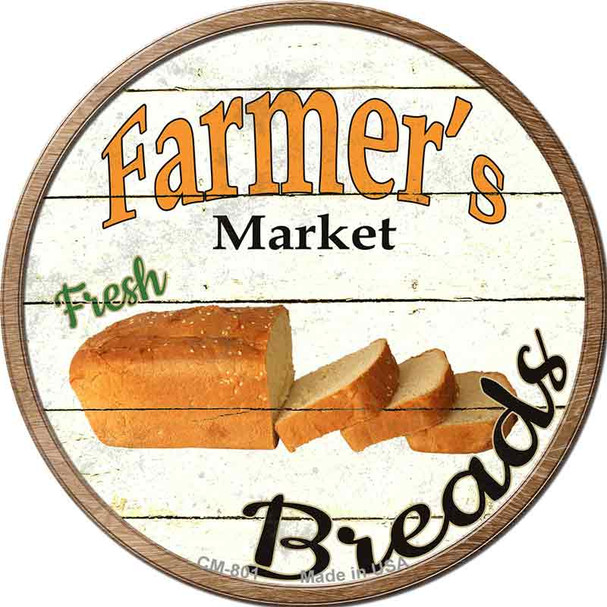 Farmers Market Breads Wholesale Novelty Circle Coaster Set of 4