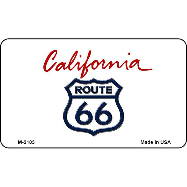 Route 66 On California Background Wholesale Novelty Metal Magnet