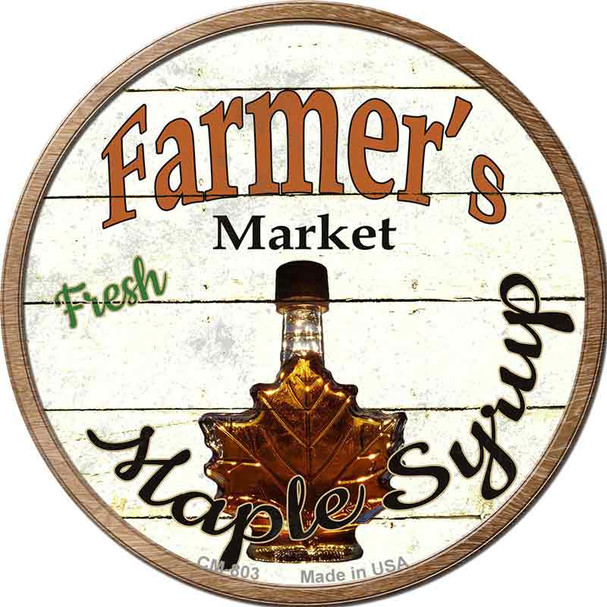 Farmers Market Maple Syrup Wholesale Novelty Circle Coaster Set of 4