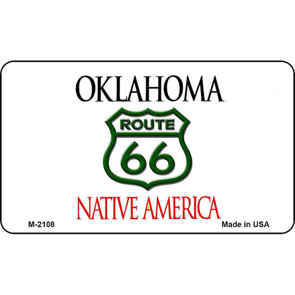 Route 66 On Oklahoma Background Wholesale Novelty Metal Magnet