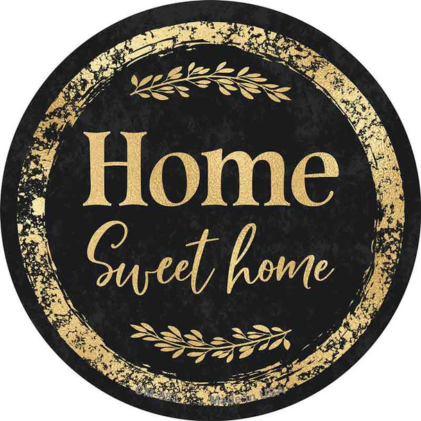 Home Sweet Home Black Wholesale Novelty Circle Coaster Set of 4