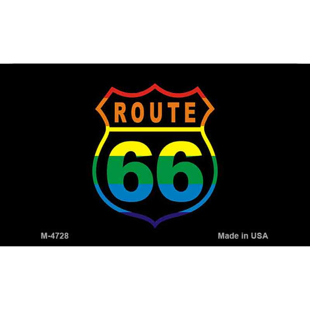 Route 66 On Rainbow Wholesale Novelty Metal Magnet