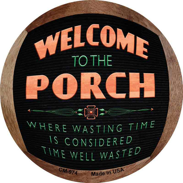 Welcome to the Porch Wholesale Novelty Circle Coaster Set of 4