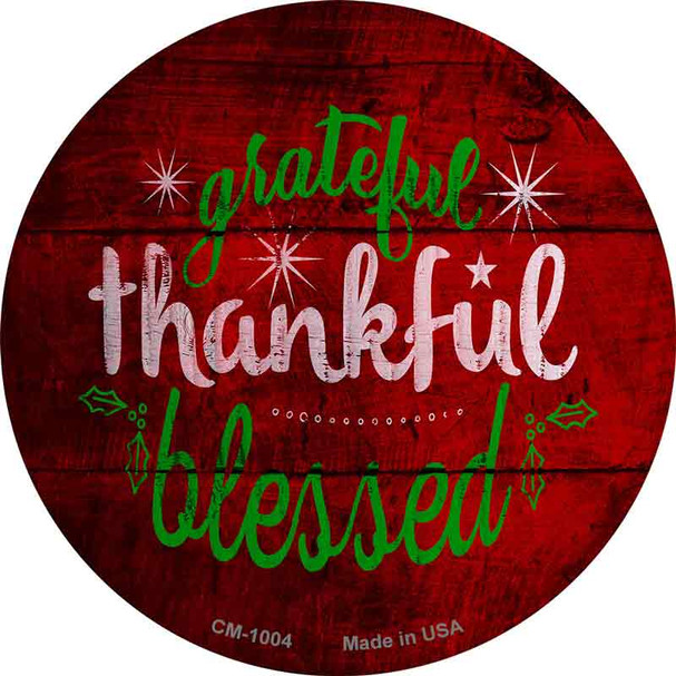 Grateful and Blessed Wholesale Novelty Circle Coaster Set of 4