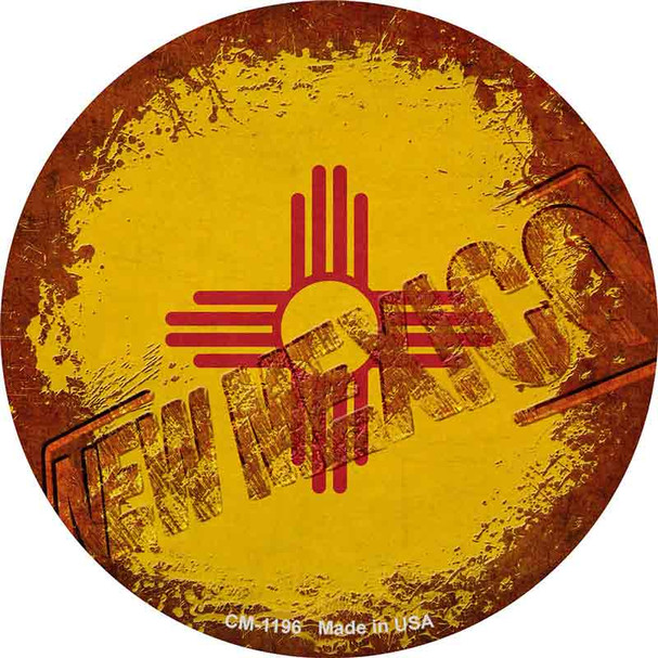 New Mexico Rusty Stamped Wholesale Novelty Circle Coaster Set of 4