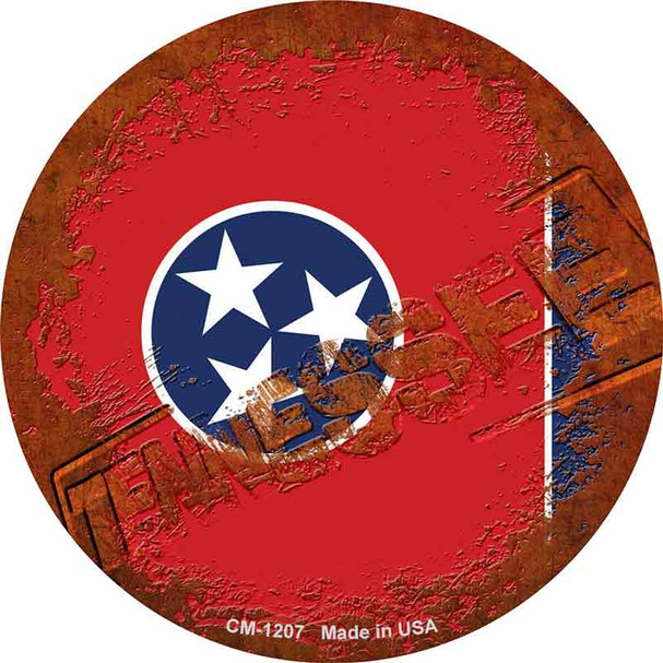 Tennessee Rusty Stamped Wholesale Novelty Circle Coaster Set of 4